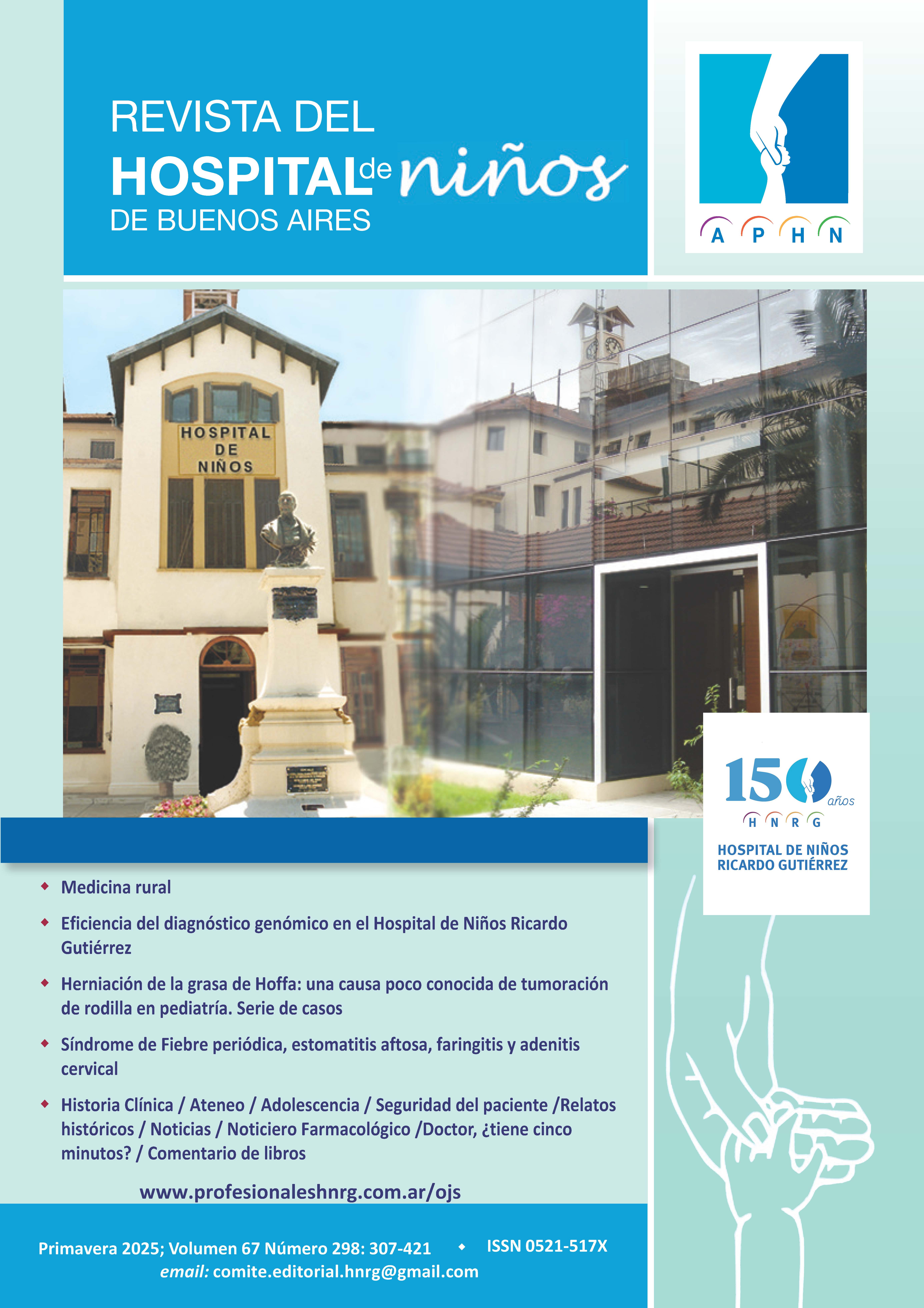 Ver Vol. 67 Núm. 298 (2025): Revista del Hospital de Niños de Buenos Aires - Primavera 2025