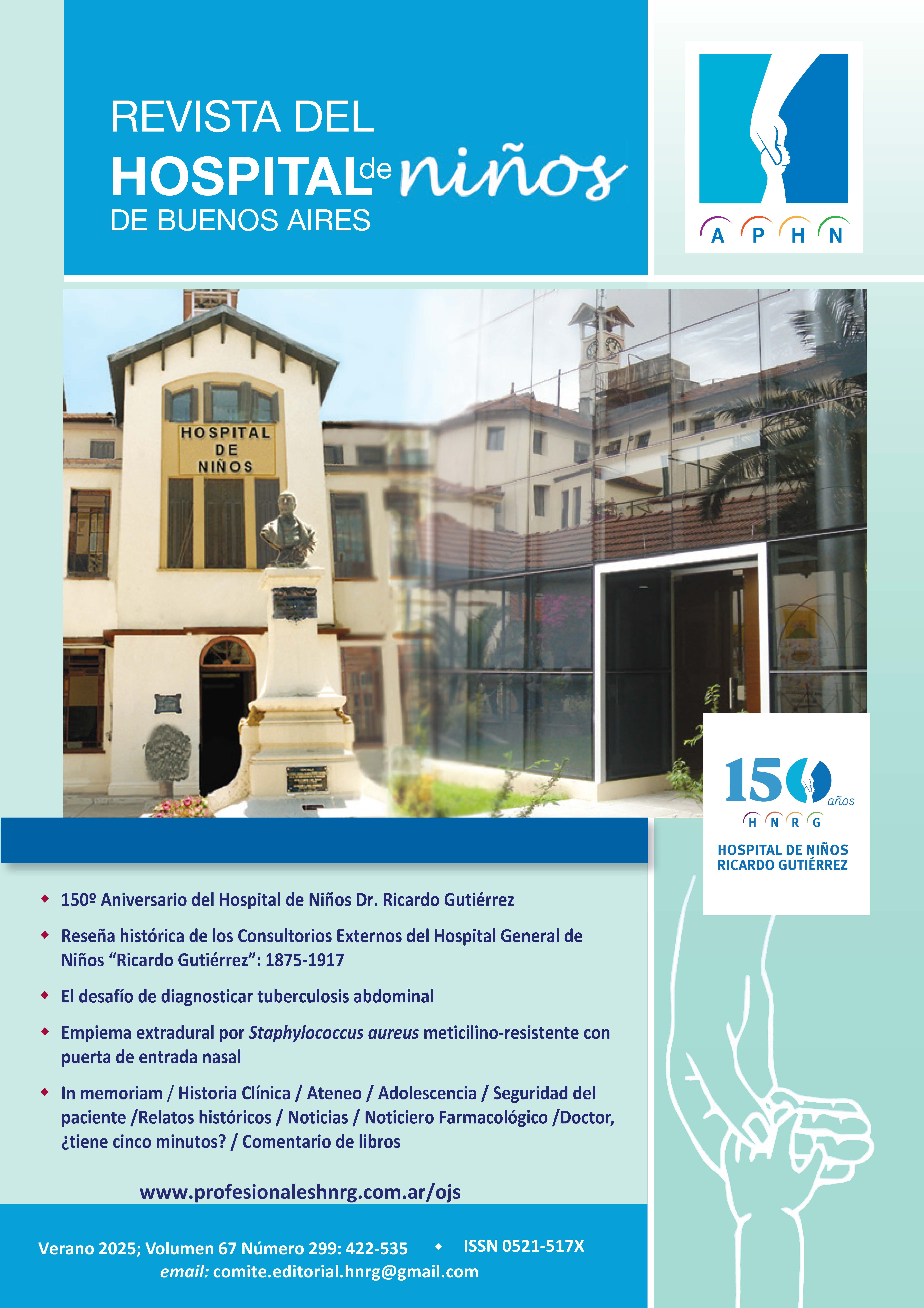 					Ver Vol. 67 Núm. 299 (2025): Revista del Hospital de Niños de Buenos Aires - Verano 2025
				